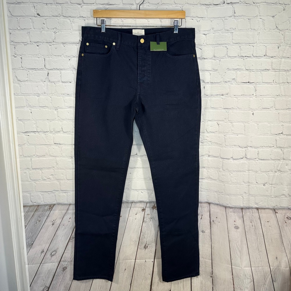 NEW Sid Mashburn Slim Straight 5-Pocket Pants Navy Canvas 36/34 SM301-22-GD